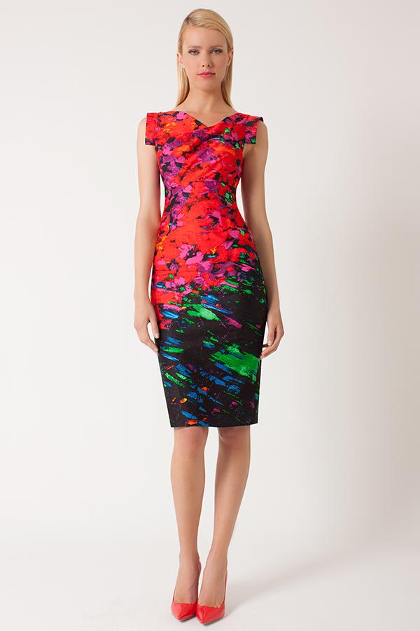 Black Halo Jackie O Dress In Print, Size 2