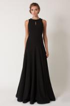 Black Halo Blakely Gown In Black, Size 2