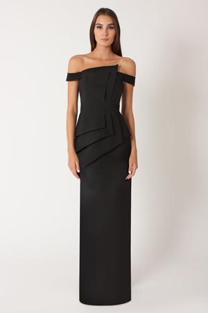 Black Halo Eve La Reina Gown In Black, Size 0