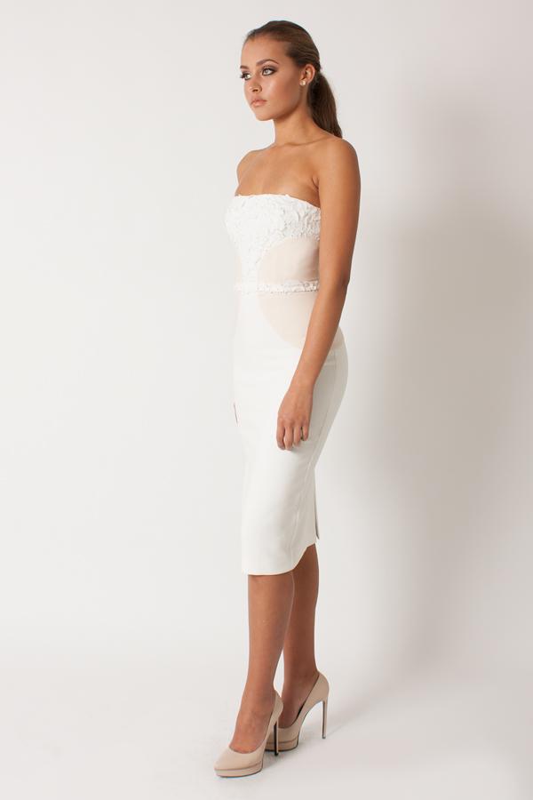 Black Halo Eve Shelina Cb Cocktail Sheath Dress In Porcelain Buttercream, Size 0