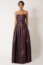 Black Halo Eve Aspen Gown In Port, Size 10