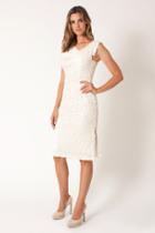 Black Halo Sequined Jackie O Dress In Natural White, Size 0