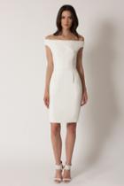 Black Halo Claire Dress In Porcelain, Size 10