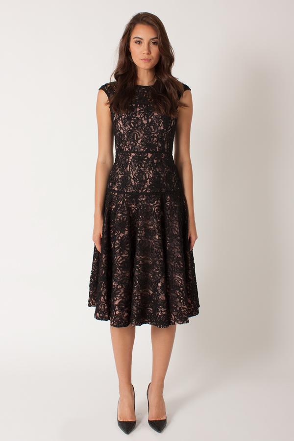 Black Halo Janie Bryant Thea Dress In Black, Size 10