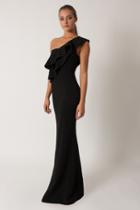 Black Halo Manala Gown In Black, Size 10