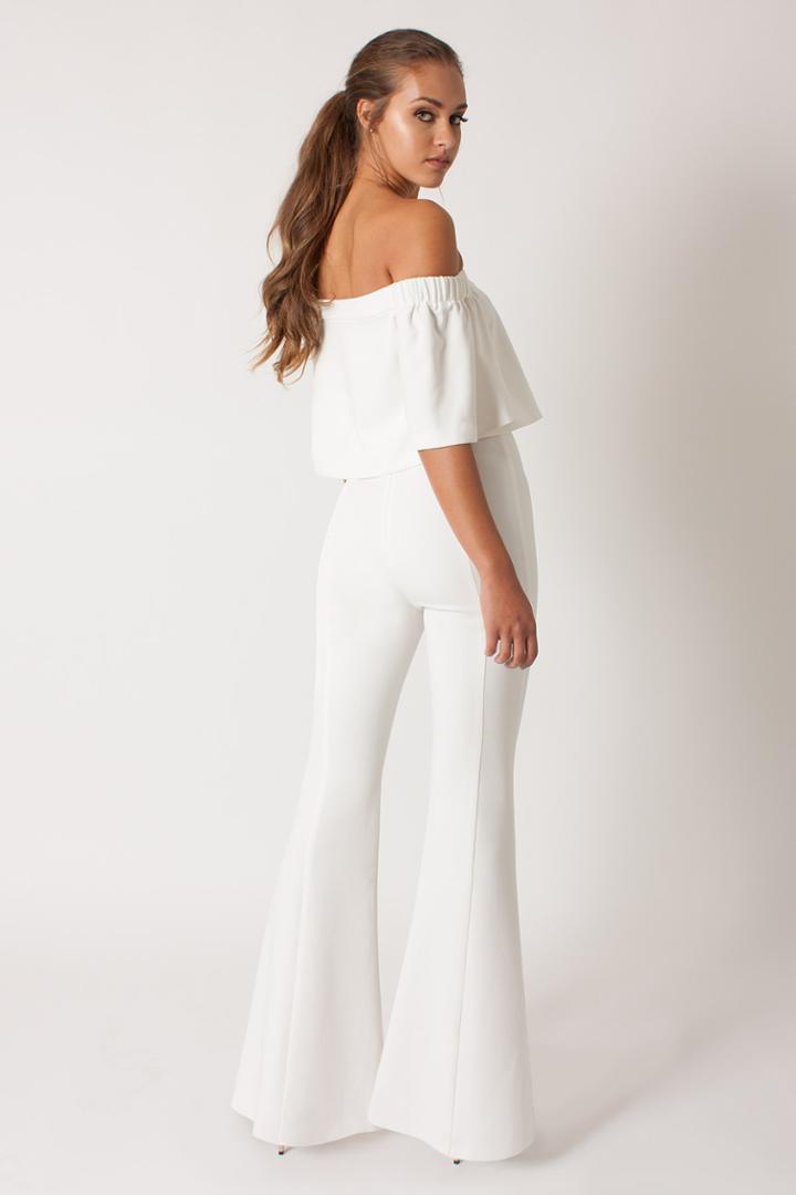 Black Halo Hadid 2 Piece Jumpsuit In Porcelain, Size 4
