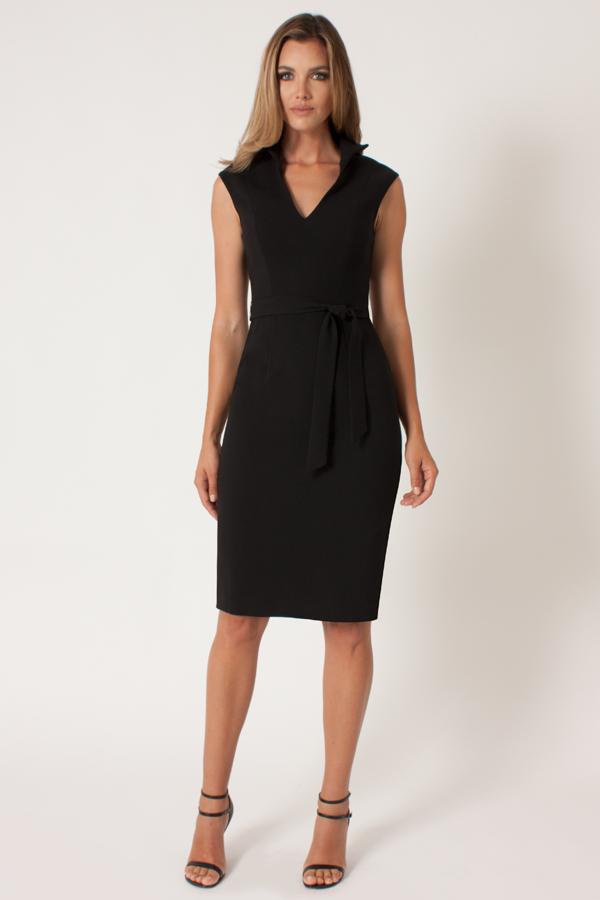 Black Halo Brittan Sheath Dress In Black, Size 12