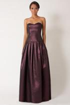 Black Halo Eve Aspen Gown In Port, Size 0