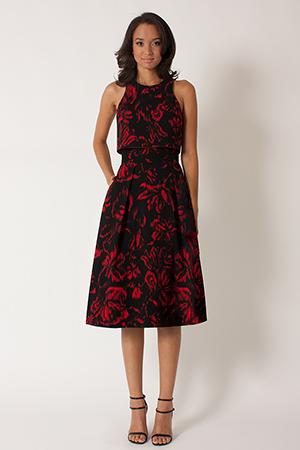 Black Halo Black Rose Sanibel 2 Piece Dress In Print, Size 0