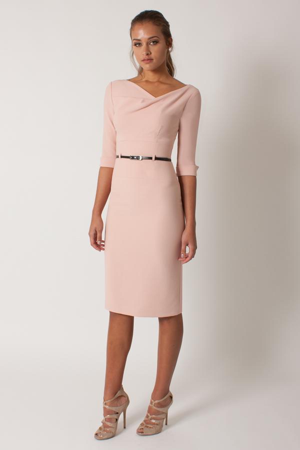 Black Halo 3/4 Sleeve Jackie O Dress Sheath Dress In Bellinni, Size 0