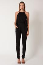 Black Halo Locus Jumpsuit In Black, Size Xs