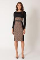 Black Halo Liam Cb Sheath Dress In Red Hot/black, Size 10