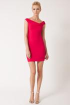 Black Halo Off Shoulder Jackie Mini Dress In Blood Orange, Size 6