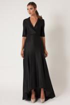 Black Halo Jovine Gown In Black, Size 0