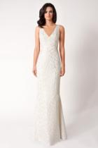 Black Halo Elise Gown In Vanilla, Size 12