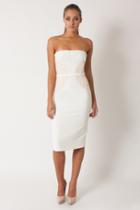 Black Halo Shelina Cb Cocktail Sheath Dress In Porcelain Buttercream, Size 0
