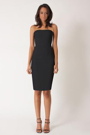 Black Halo Olsen Strapless Sheath Dress In Black, Size 2