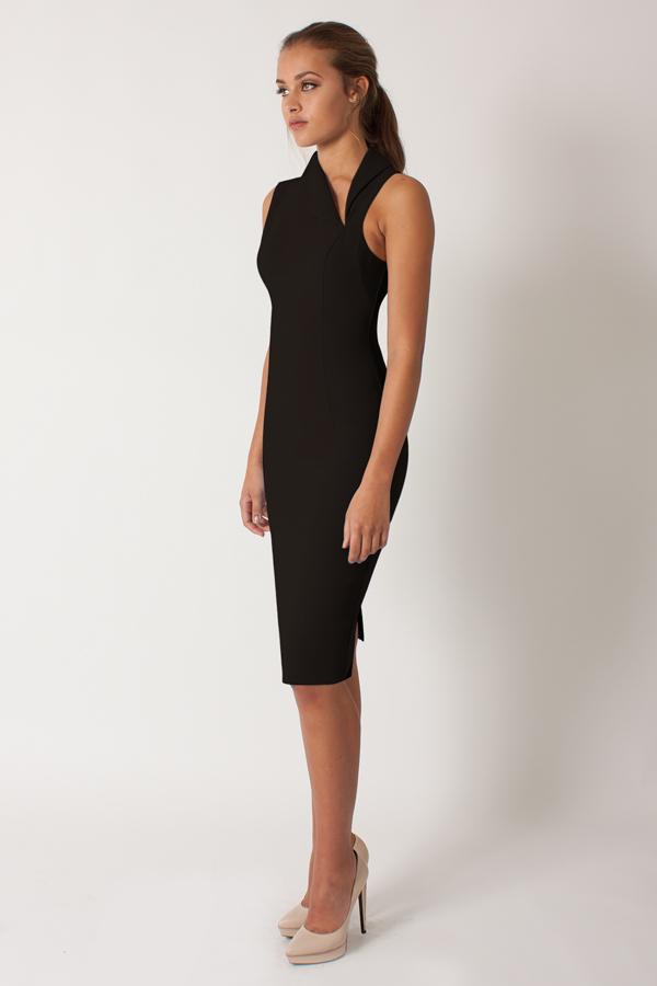 Black Halo Blaze Sheath Dress In Black, Size 14
