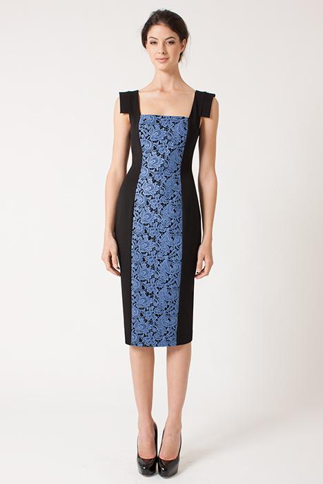 Black Halo Francisca Dress In Black Capri, Size 2