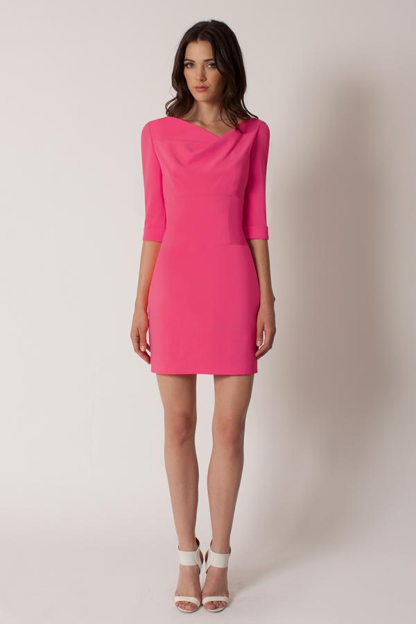 Black Halo 3/4 Sleeve Jackie O Dress Mini Dress In Mermaids Kiss, Size 0