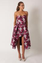 Black Halo  Caine Cocktail Dress In Vanilla Orchid, Size 0