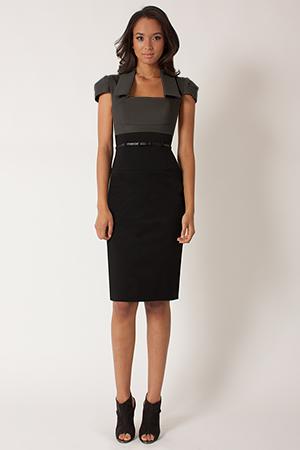 Black Halo Jacket Dress In Graphite Black, Size 12