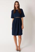 Black Halo Nanette Skirt In Navy, Size 0