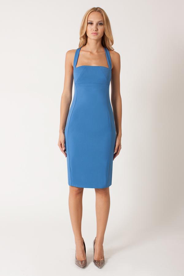 Black Halo Bryson Sheath Dress In Caymen Blue, Size 10