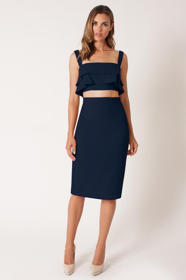 Black Halo Isabella 2 Piece Sheath Dress In Pacific Blue , Size 0
