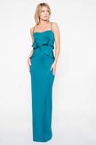 Black Halo Delray Gown In Jade, Size 0