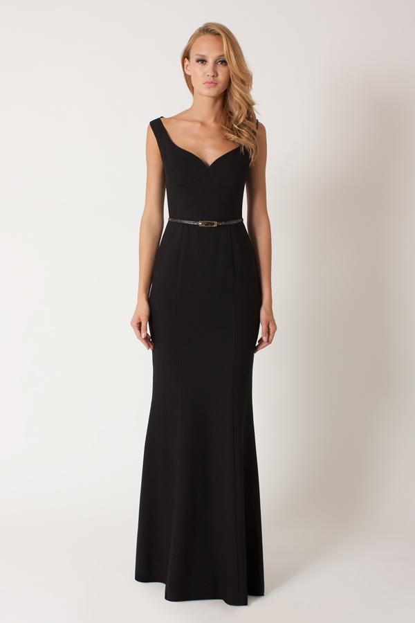 Black Halo Kona Gown In Black, Size 4