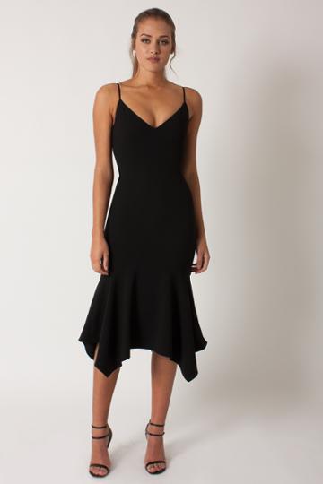 Black Halo Malik Dress In Black, Size 0