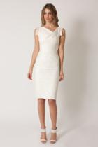 Black Halo Sequined Lace Jackie O Dress In Natural White, Size 0