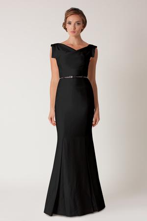 Black Halo Bouvier Gown In Black, Size 12