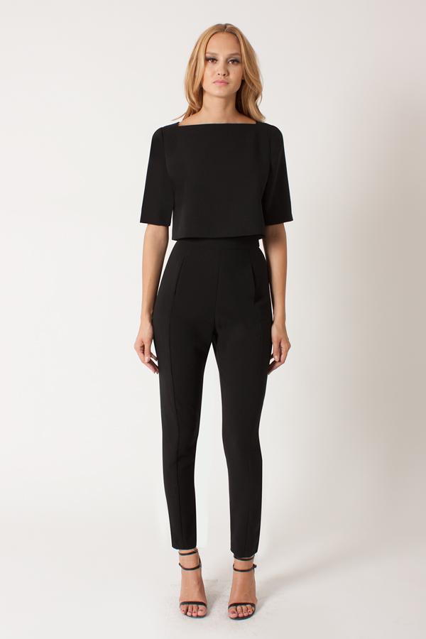 Black Halo Bilzen 2 Piece Jumpsuit In Black, Size 0