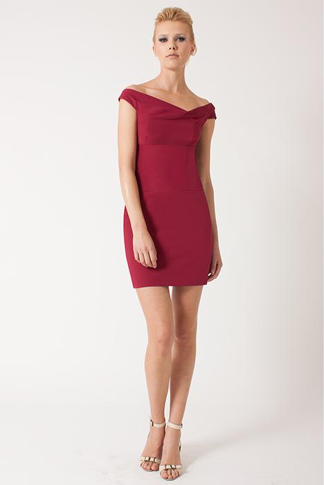 Black Halo Off Shoulder Jackie O Mini - Stretch Gabardine