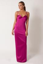 Black Halo Behati Gown In Pink Sapphire, Size 0