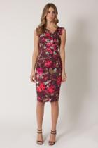 Black Halo  Jackie O Dress Sheath Dress In Rose Print, Size 0