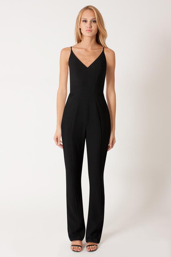 Black Halo Maja Jumpsuit In Black, Size 0