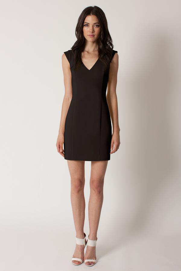 Black Halo Mattia Mini Dress In Black, Size 10