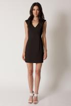 Black Halo Mattia Mini Dress In Black, Size 10