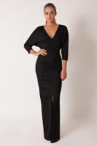 Black Halo Tilly Gown In Black, Size 0