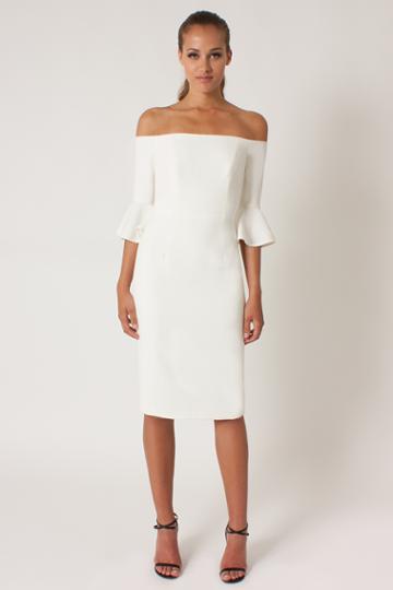 Black Halo Madigan Sheath Dress In Porcelain, Size 0