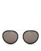 Fendi Women's Combo Round Sunglasses With Brow Bar, 50mm