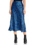 Rebecca Minkoff Davis Zebra-print Midi Skirt