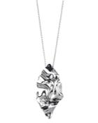 Alexis Bittar Waved Leaf-shaped Pendant Necklace, 16