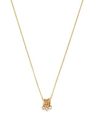 Zoe Chicco 14k Yellow Gold Diamond Charm Necklace, 18
