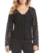 Karen Kane Bell Sleeve Lace Top