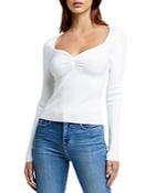 L'agence Arden Long Sleeve Twist Front Top