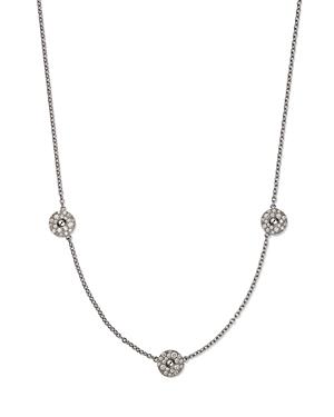 Roberto Coin 18k White Gold Pois Moi Diamond Circle Clusters Station Statement Necklace, 16-18